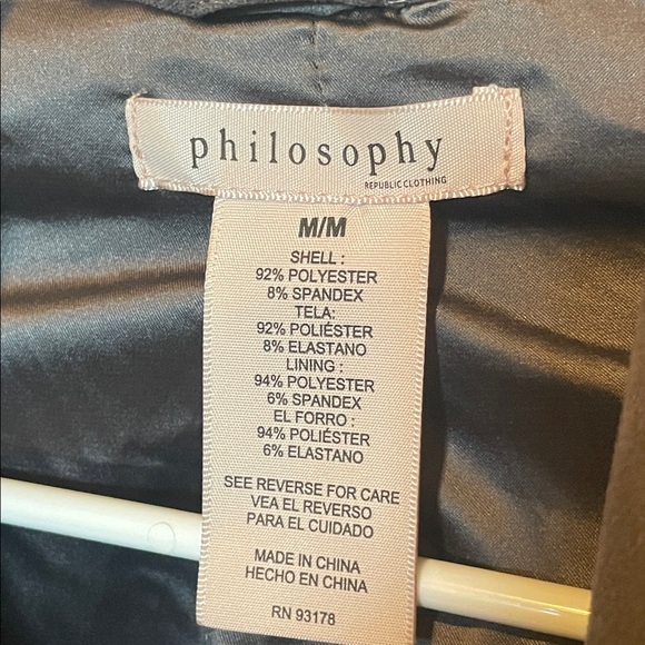 Philosophy Asymmetric Zip Faux Suede Moto Gray Cropped Jacket - Picture 4 of 4